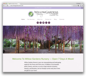 Web Design: Willow Gardens Nursery